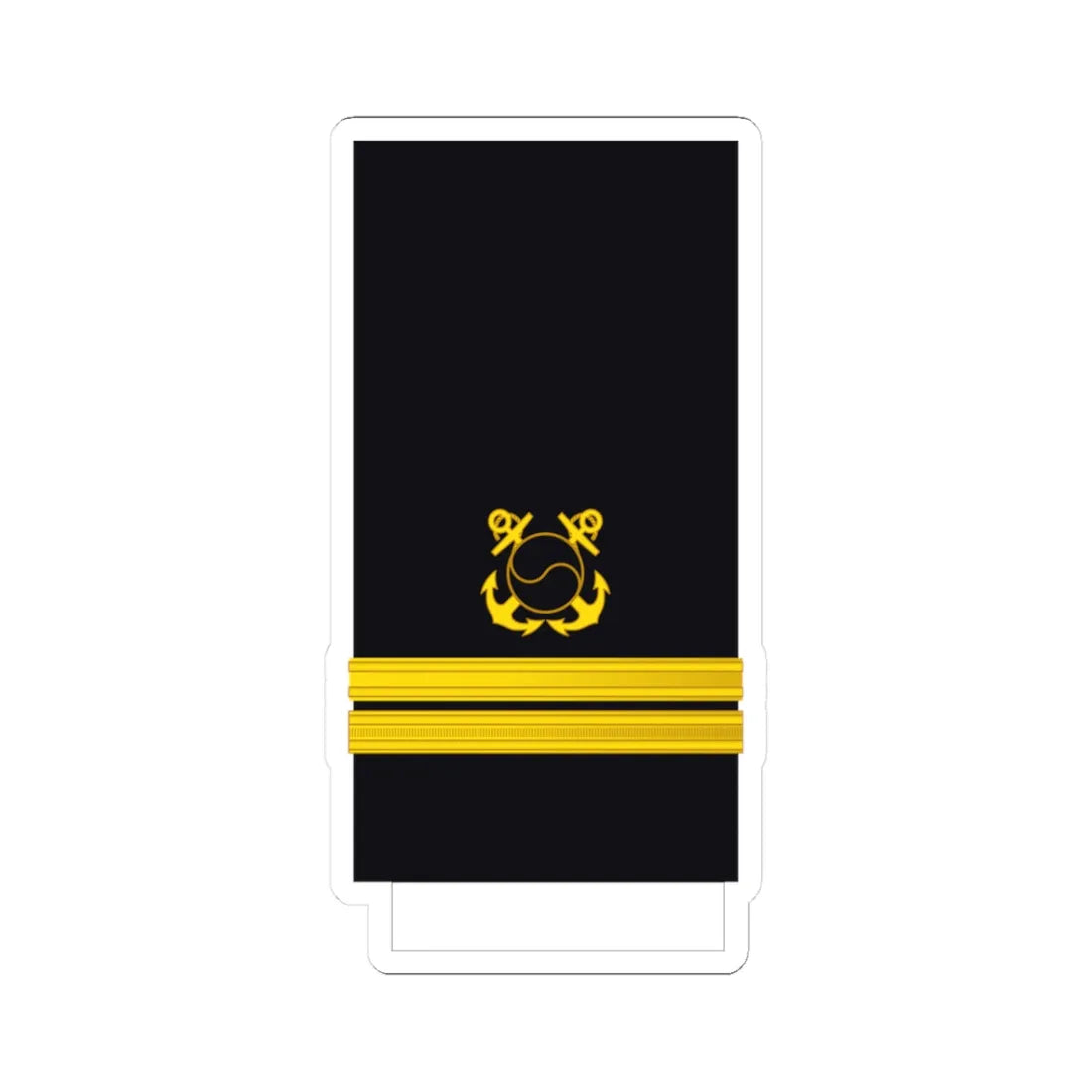 SouthKorea Navy OF 2 sleeve (Korea) (Military Rank) STICKER Vinyl Kiss-Cut Decal 3 Inch White - The Sticker Space