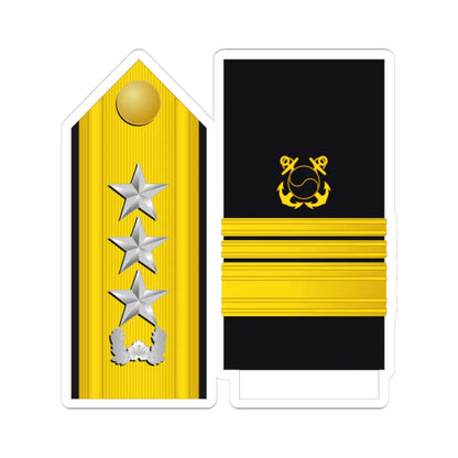 SouthKorea Navy OF 8 (Korea) (Military Rank) STICKER Vinyl Kiss-Cut Decal 3 Inch White - The Sticker Space
