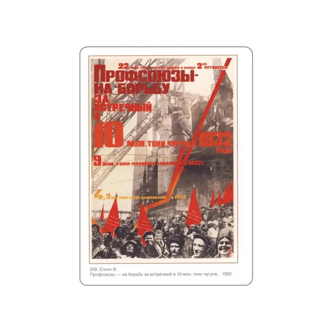 Soviet Era Poster 153 STICKER Vinyl Die-Cut Decal 3 Inch - The Sticker Space