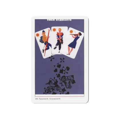 Soviet Era Poster 293 - Refrigerator Magnet 2 Inch Die-Cut - The Sticker Space