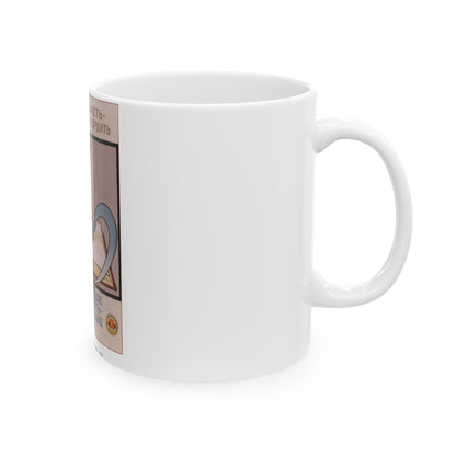 Soviet Era Poster 356 - White Coffee Mug-The Sticker Space