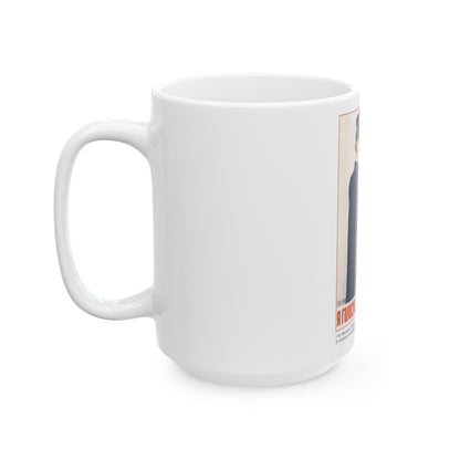 Soviet Era Poster 406 - White Coffee Mug-The Sticker Space