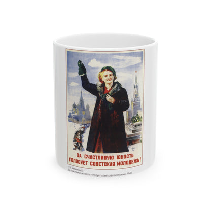 Soviet Era Poster 407 - White Coffee Mug-11oz-The Sticker Space