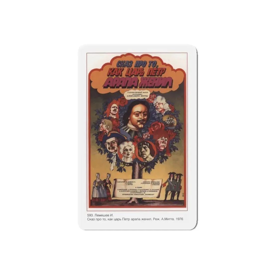 Soviet Era Poster 44 - Refrigerator Magnet 5 Inch Die-Cut - The Sticker Space