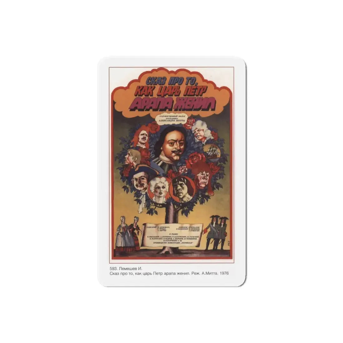 Soviet Era Poster 44 - Refrigerator Magnet 6 Inch Die-Cut - The Sticker Space