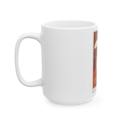 Soviet Era Poster 501 - White Coffee Mug-The Sticker Space