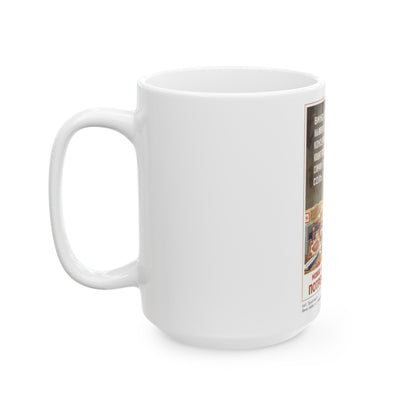 Soviet Era Poster 504 - White Coffee Mug-The Sticker Space