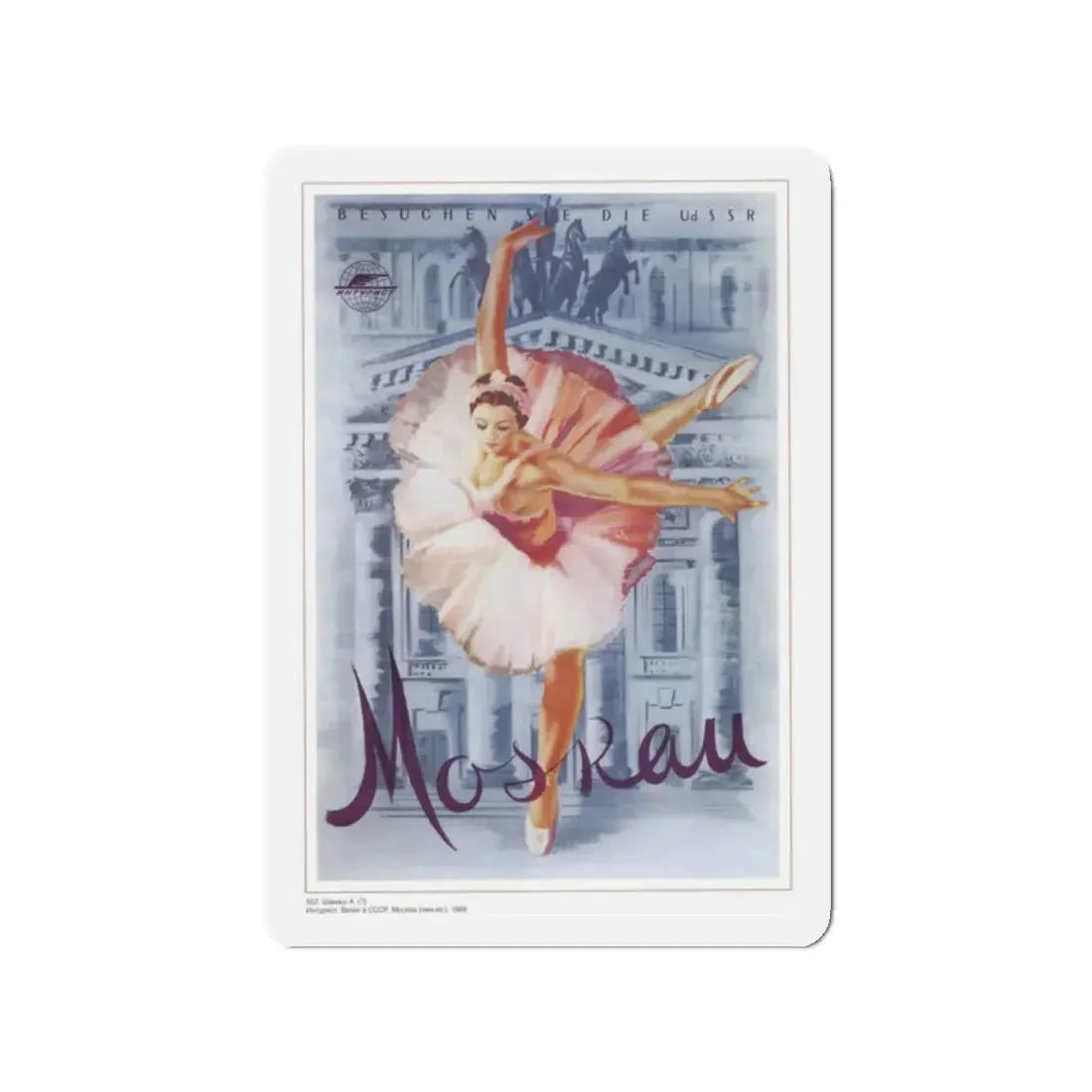 Soviet Era Poster 53 - Refrigerator Magnet 2 Inch Die-Cut - The Sticker Space