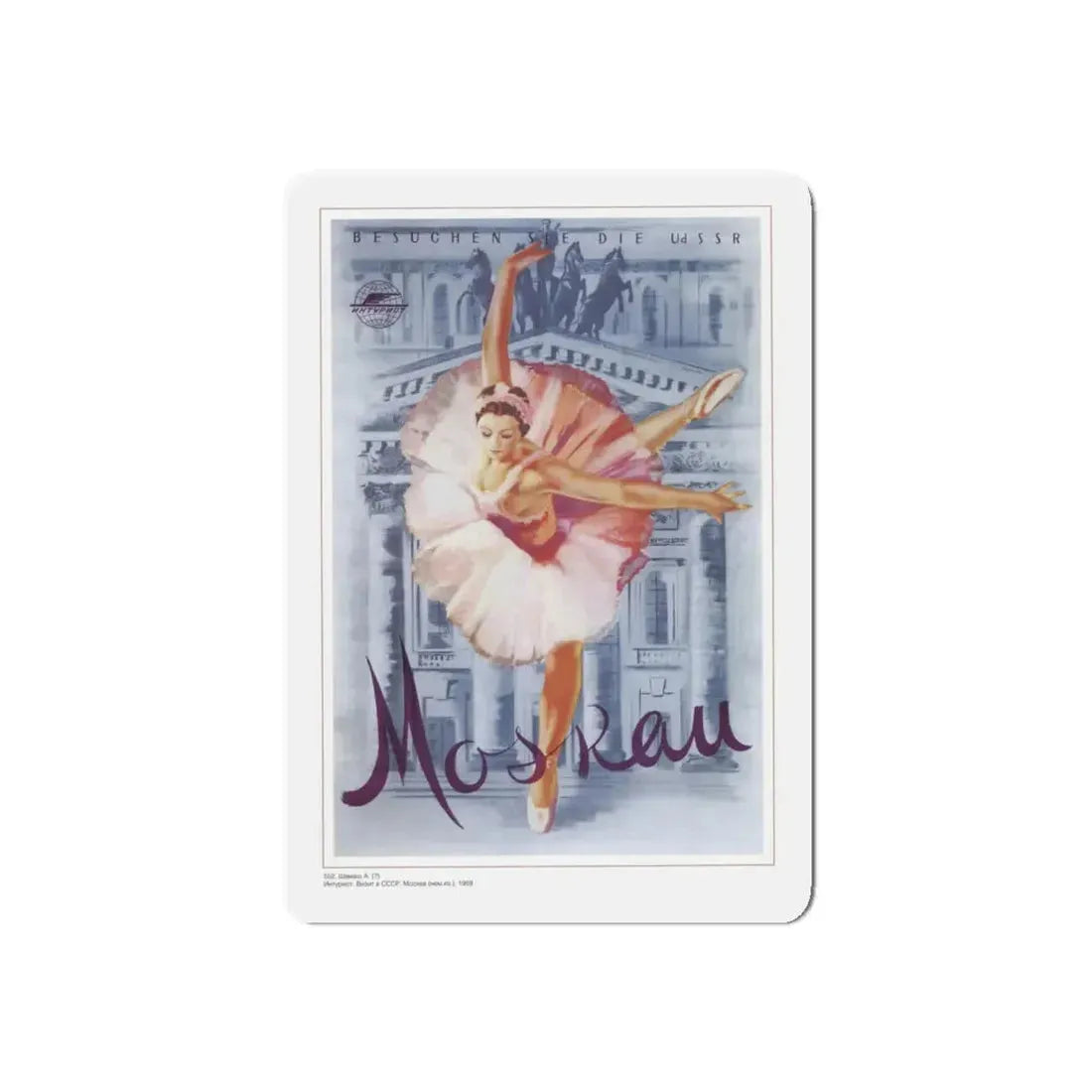 Soviet Era Poster 53 - Refrigerator Magnet 4 Inch Die-Cut - The Sticker Space