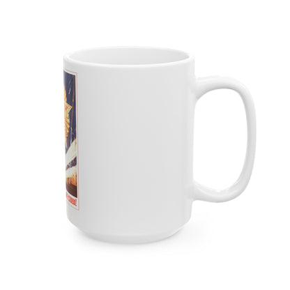 Soviet Era Poster 555 - White Coffee Mug-The Sticker Space