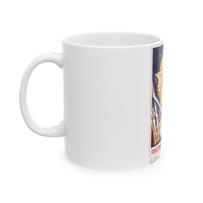 Soviet Era Poster 555 - White Coffee Mug-The Sticker Space