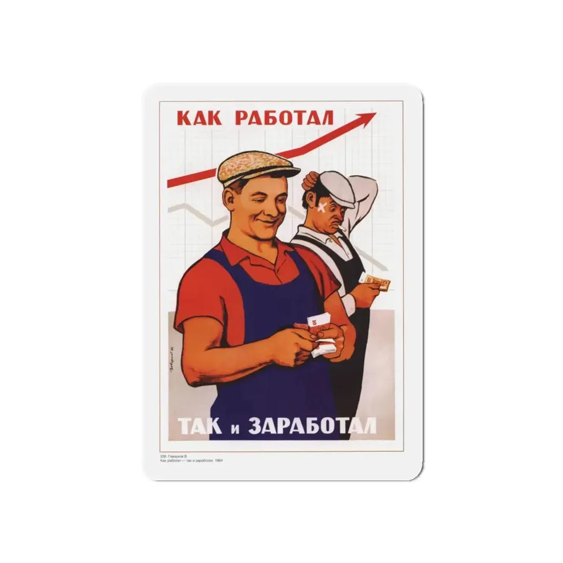Soviet Era Poster 558 - Refrigerator Magnet 5 Inch Die-Cut - The Sticker Space