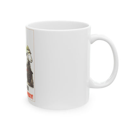 Soviet Era Poster 77 - White Coffee Mug-The Sticker Space