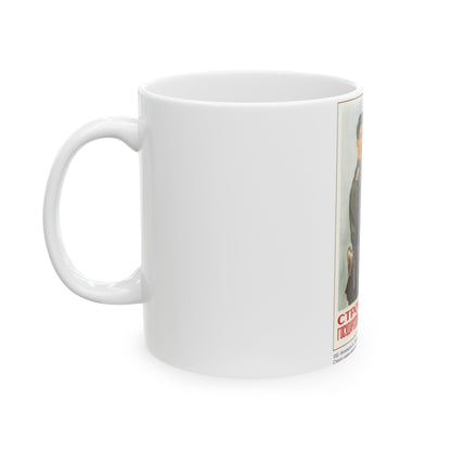 Soviet Era Poster 86 - White Coffee Mug-The Sticker Space