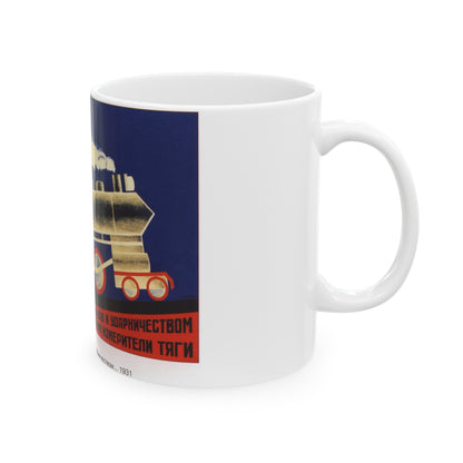 Soviet Era Poster 98 - White Coffee Mug-The Sticker Space