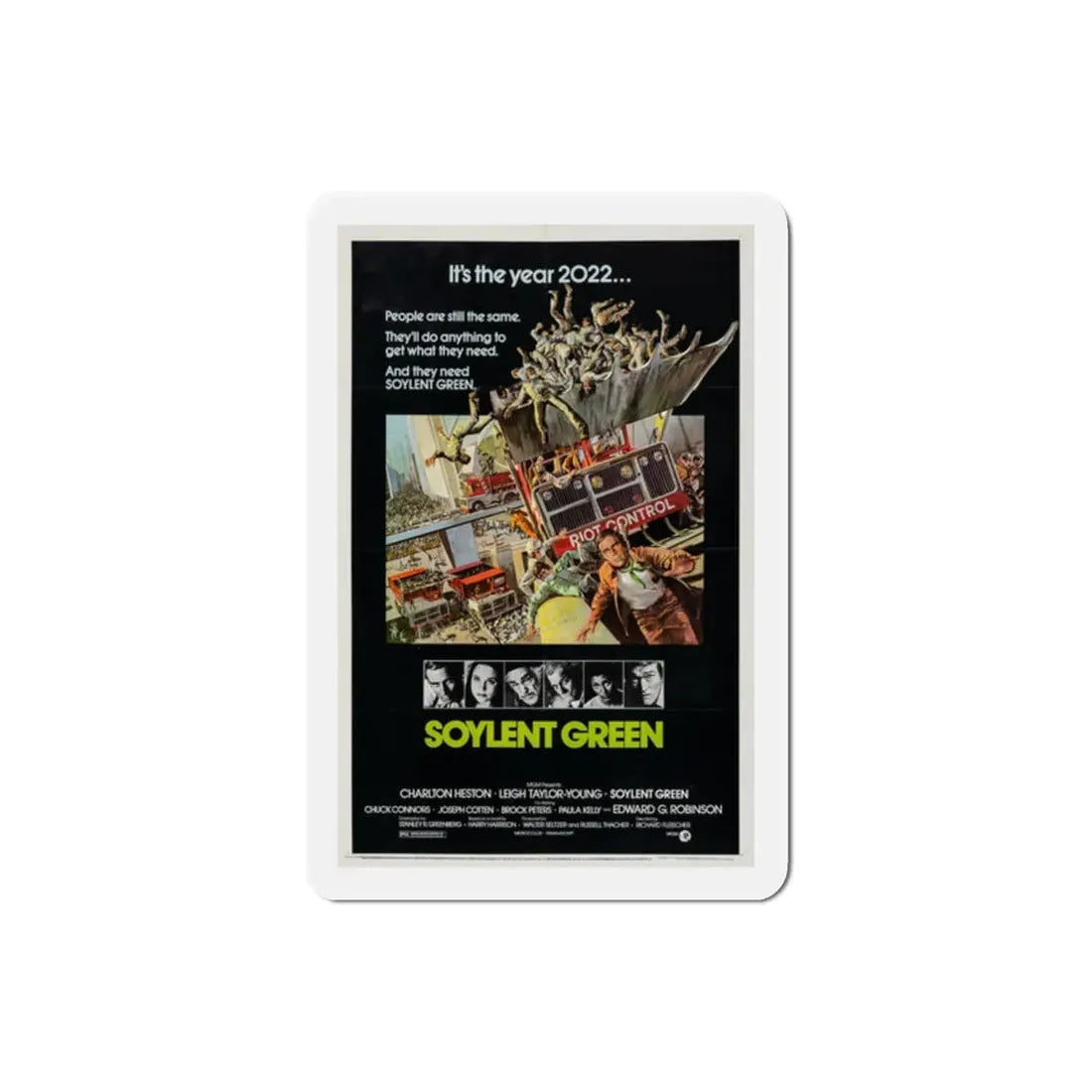 Soylent Green 1973 Movie Poster Refrigerator Magnet 2 Inch - The Sticker Space