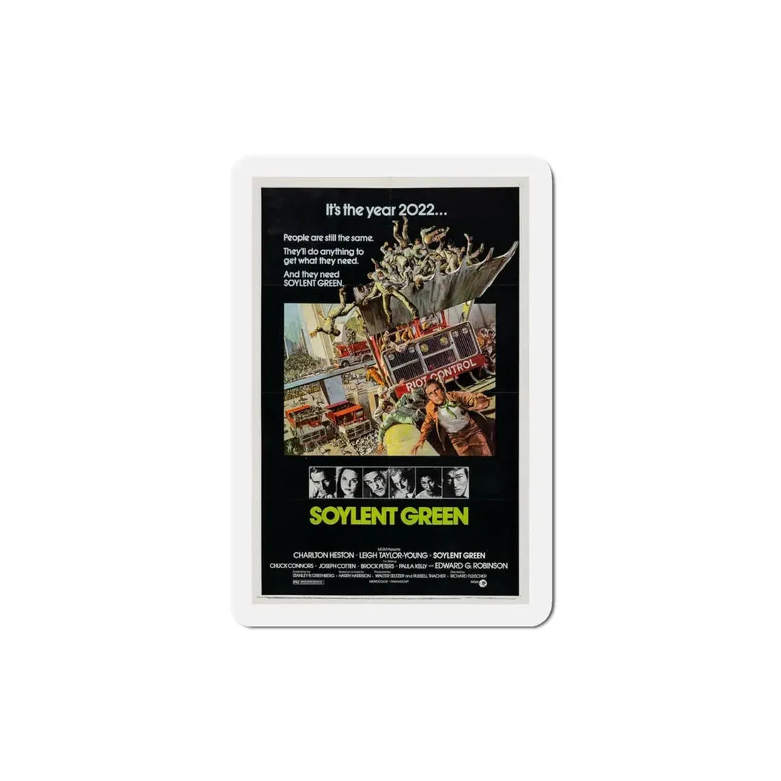 Soylent Green 1973 Movie Poster Refrigerator Magnet 4 Inch - The Sticker Space