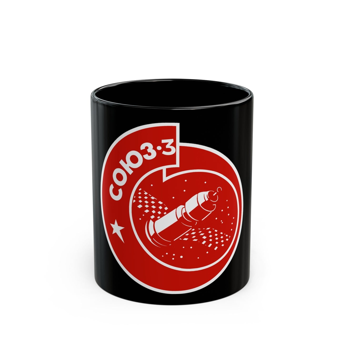 Soyuz 3 (Soyuz Programme) Black Coffee Mug-11oz-The Sticker Space