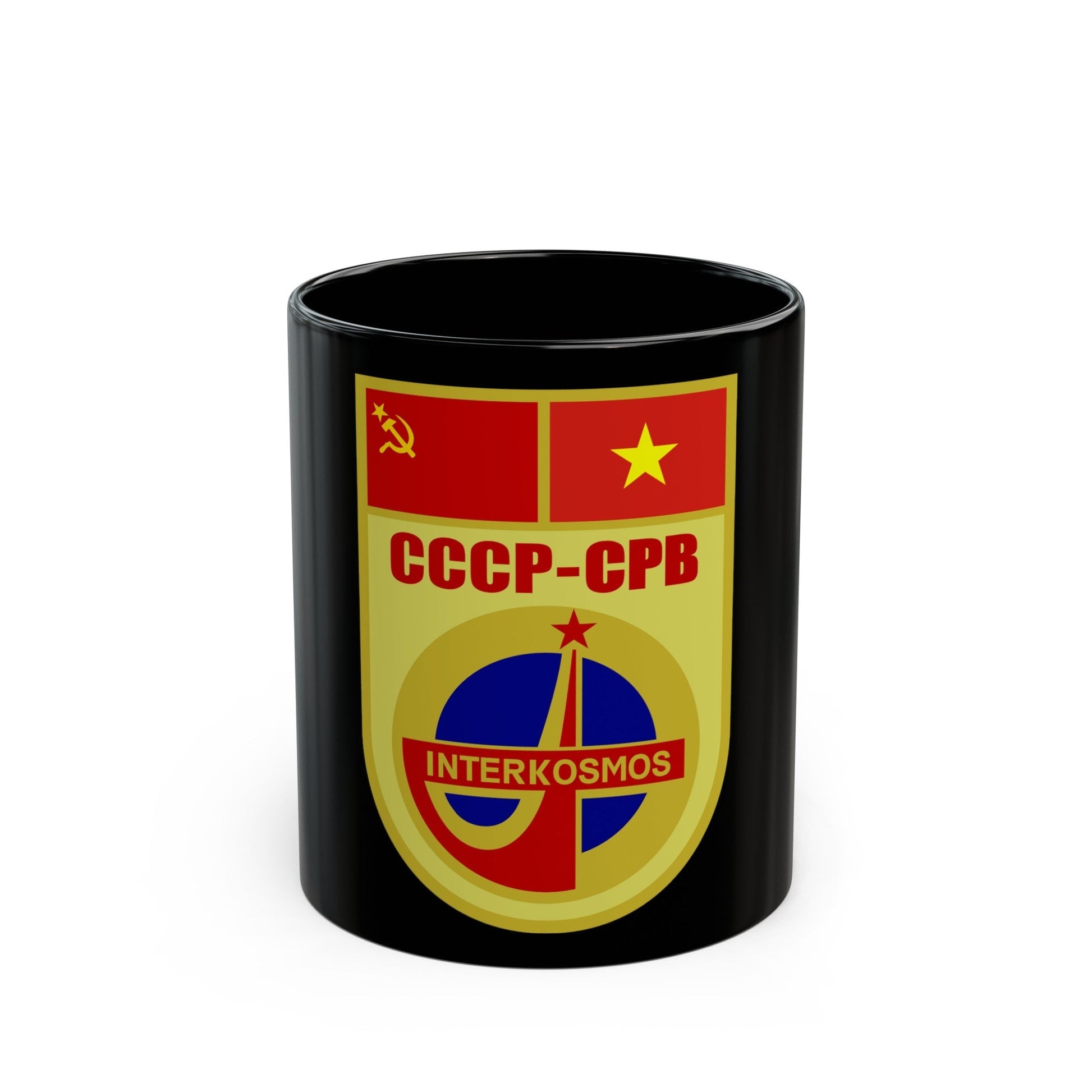 Soyuz 37 (Soyuz Programme) Black Coffee Mug-11oz-The Sticker Space