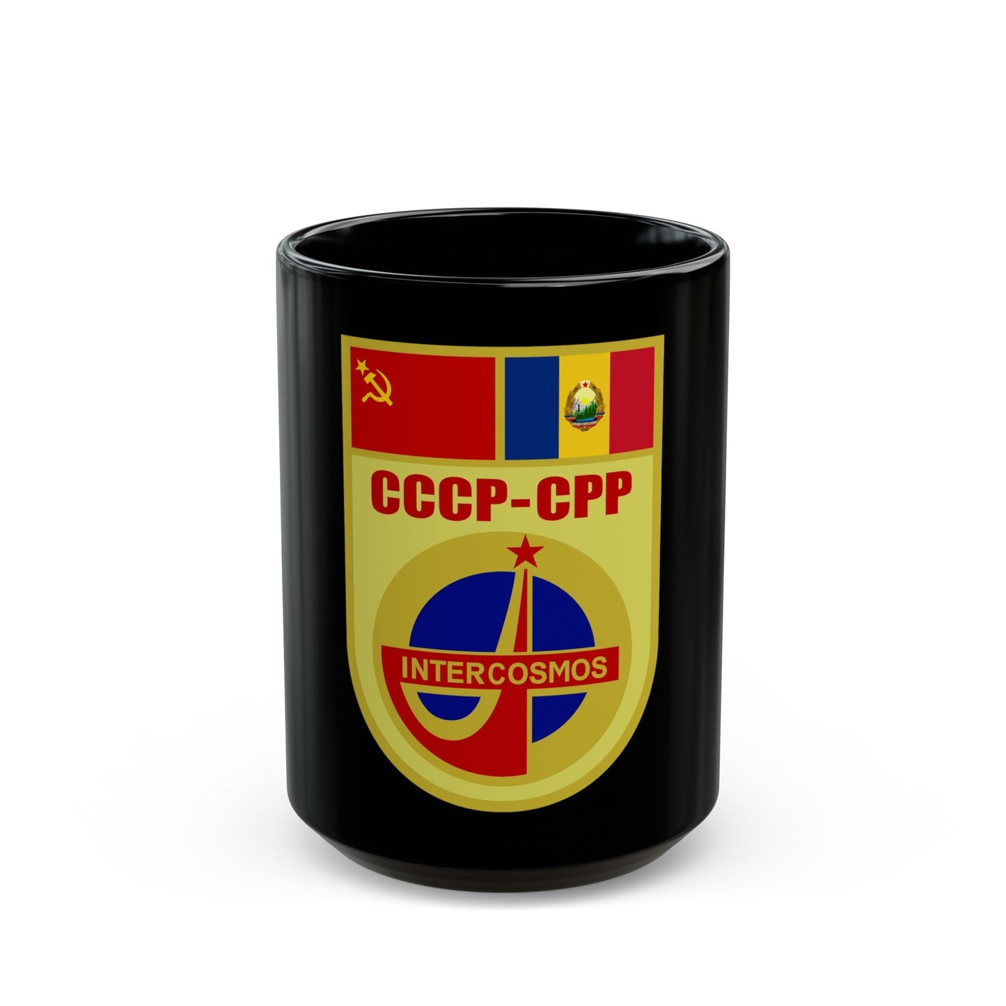 Soyuz 402 (Soyuz Programme) Black Coffee Mug-15oz-The Sticker Space