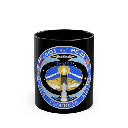 Soyuz MS-02 (Soyuz Programme) Black Coffee Mug-11oz-The Sticker Space