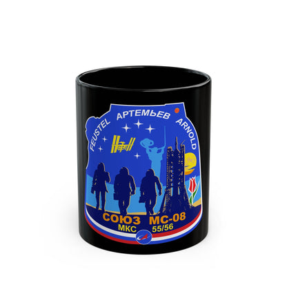 Soyuz MS-08 (Soyuz Programme) Black Coffee Mug-11oz-The Sticker Space