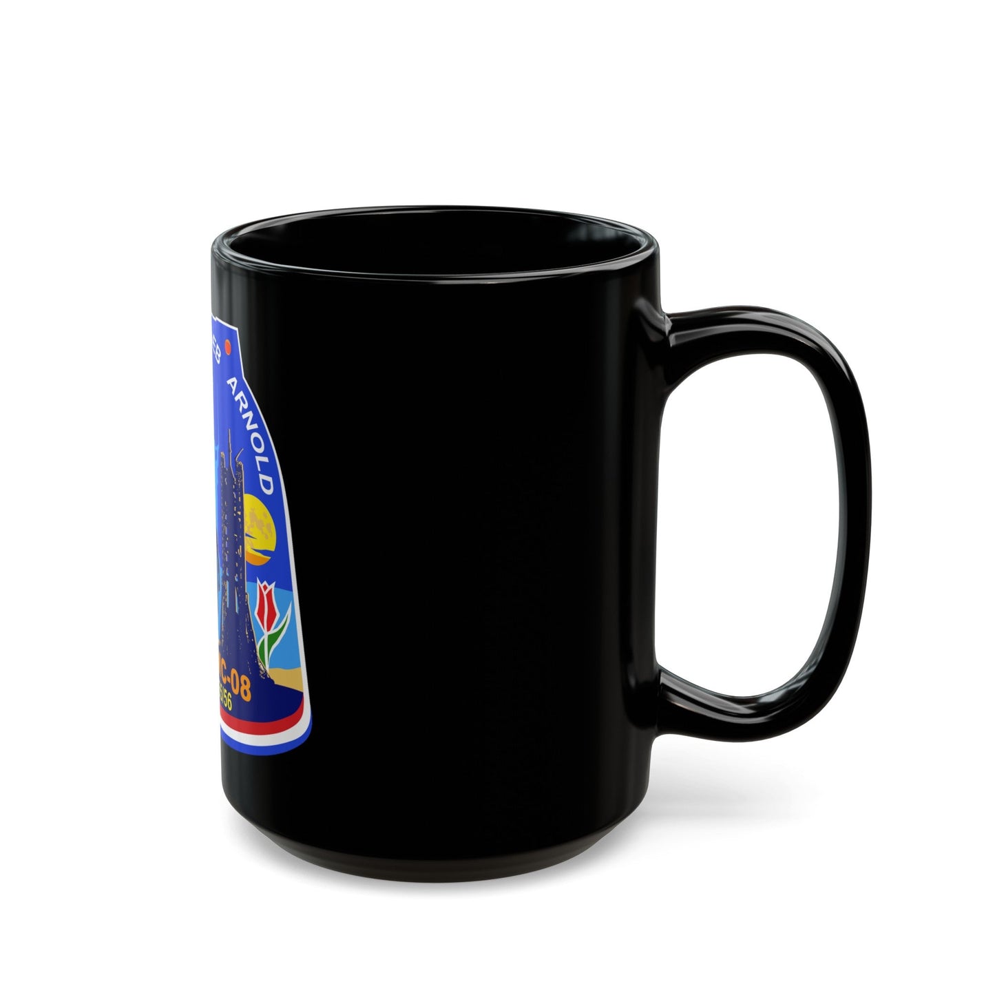 Soyuz MS-08 (Soyuz Programme) Black Coffee Mug-The Sticker Space