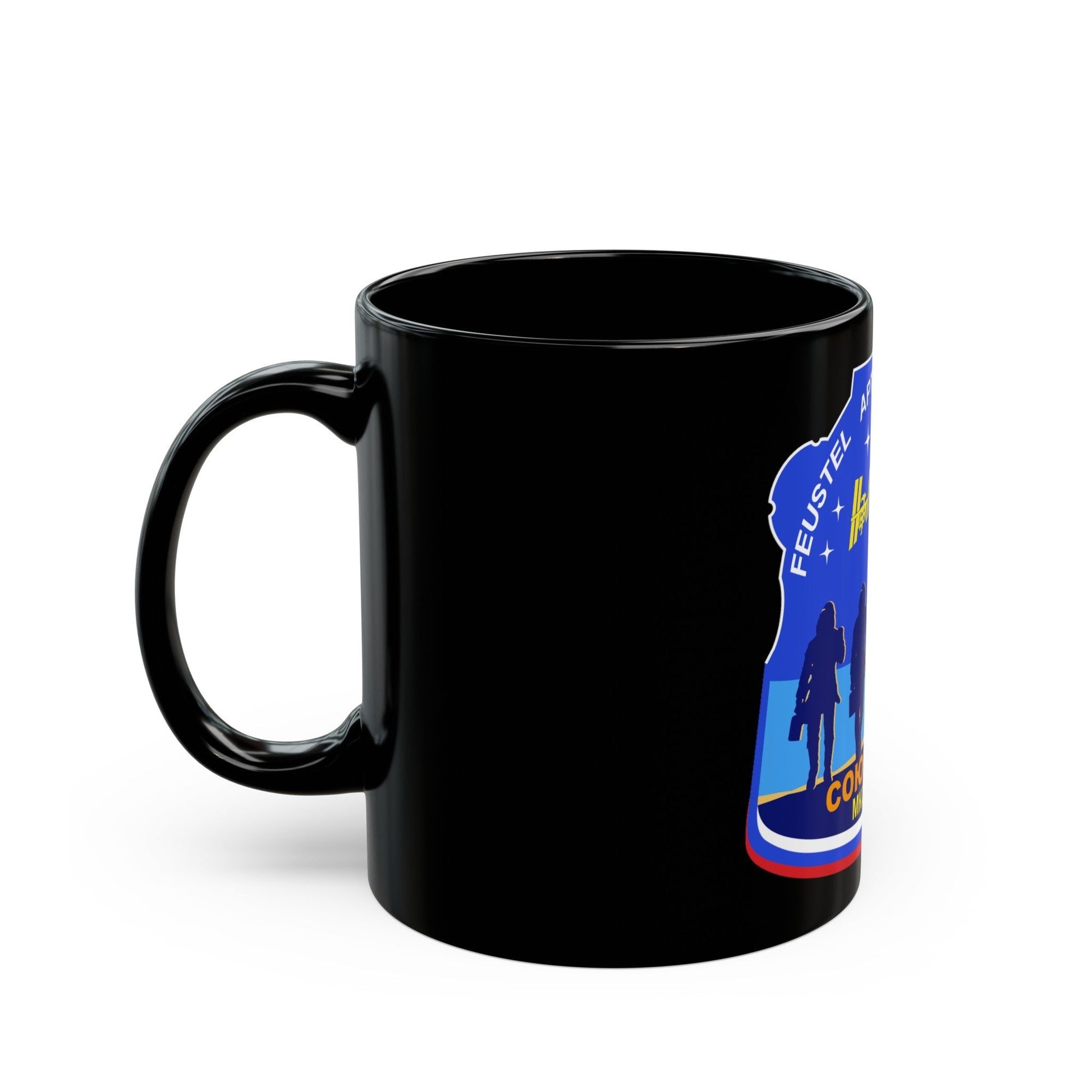 Soyuz MS-08 (Soyuz Programme) Black Coffee Mug-The Sticker Space