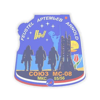 Soyuz MS-08 (Soyuz Programme) STICKER Vinyl Kiss-Cut Decal 6 Inch Transparent - The Sticker Space