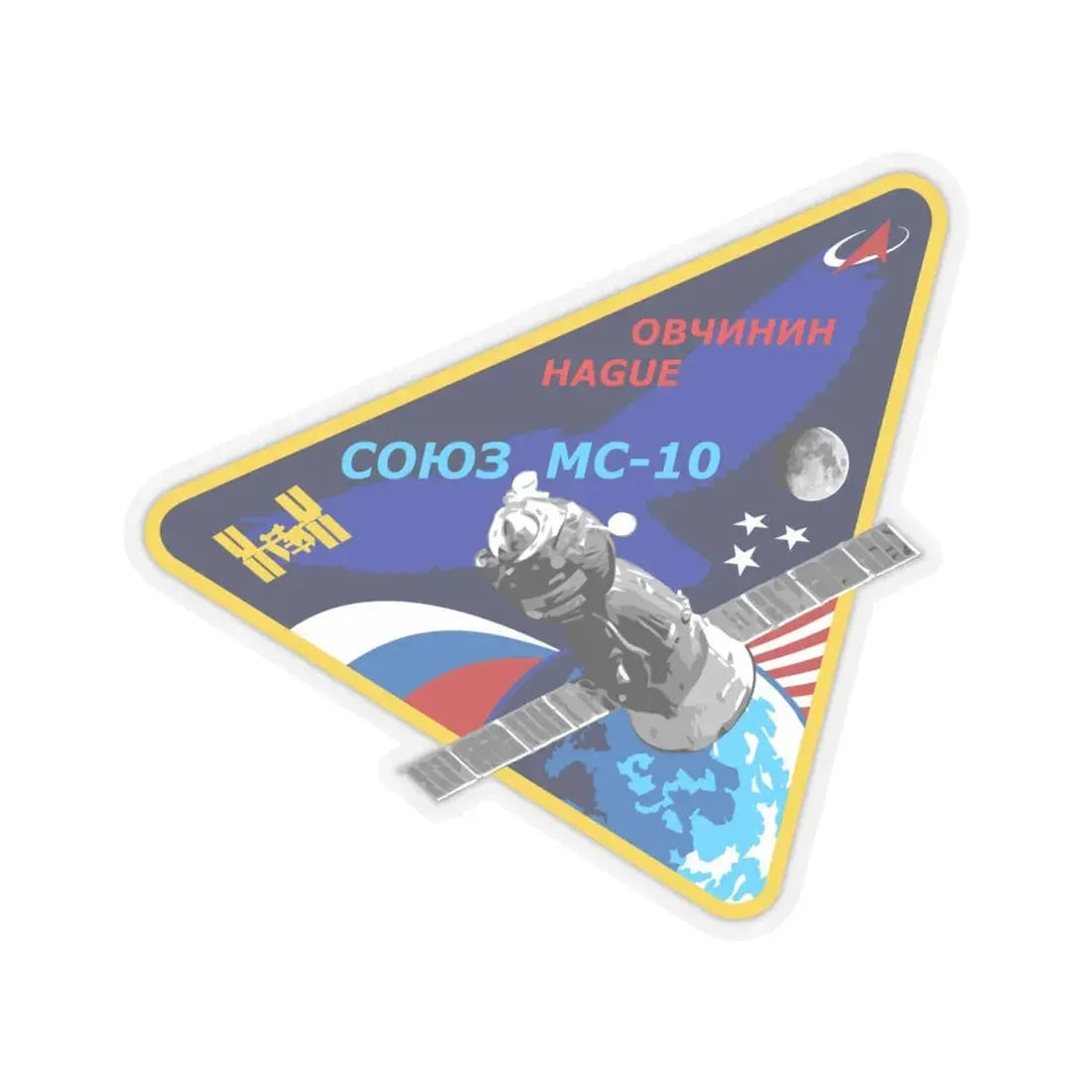 Soyuz MS-10 (Soyuz Programme) STICKER Vinyl Kiss-Cut Decal 6 Inch Transparent - The Sticker Space