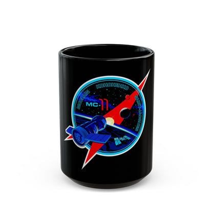 Soyuz MS-11 (Soyuz Programme) Black Coffee Mug-15oz-The Sticker Space