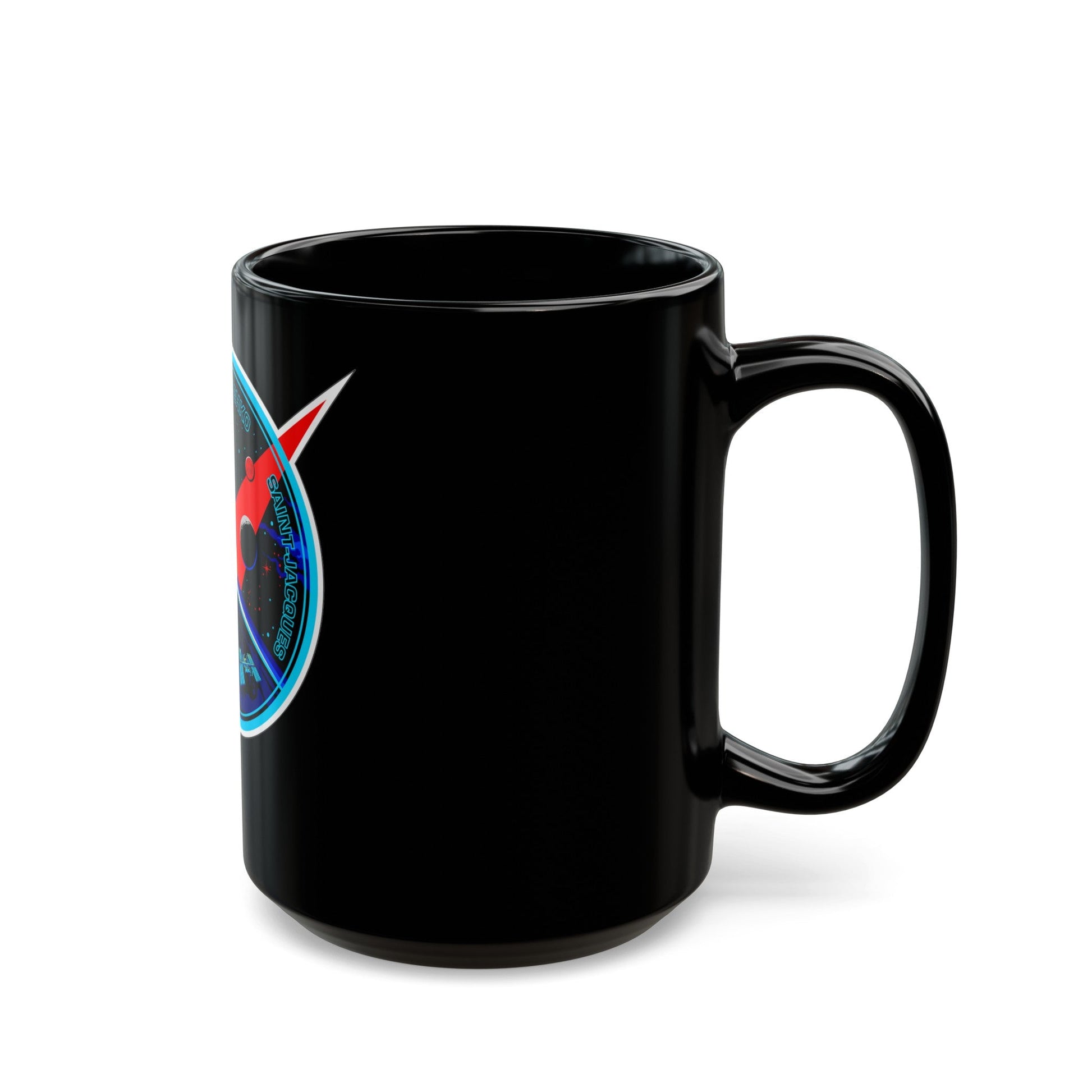 Soyuz MS-11 (Soyuz Programme) Black Coffee Mug-The Sticker Space