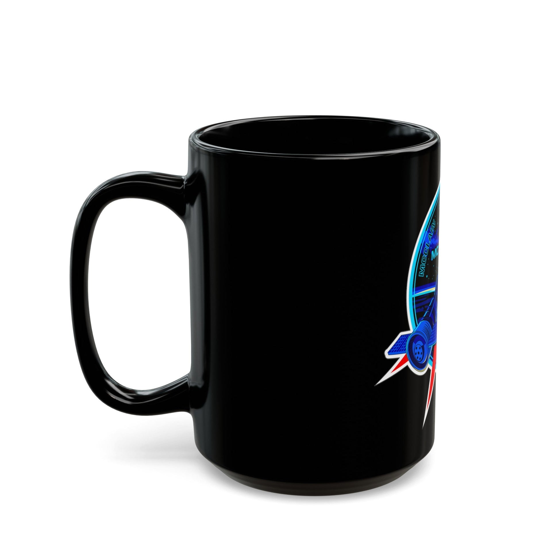 Soyuz MS-11 (Soyuz Programme) Black Coffee Mug-The Sticker Space