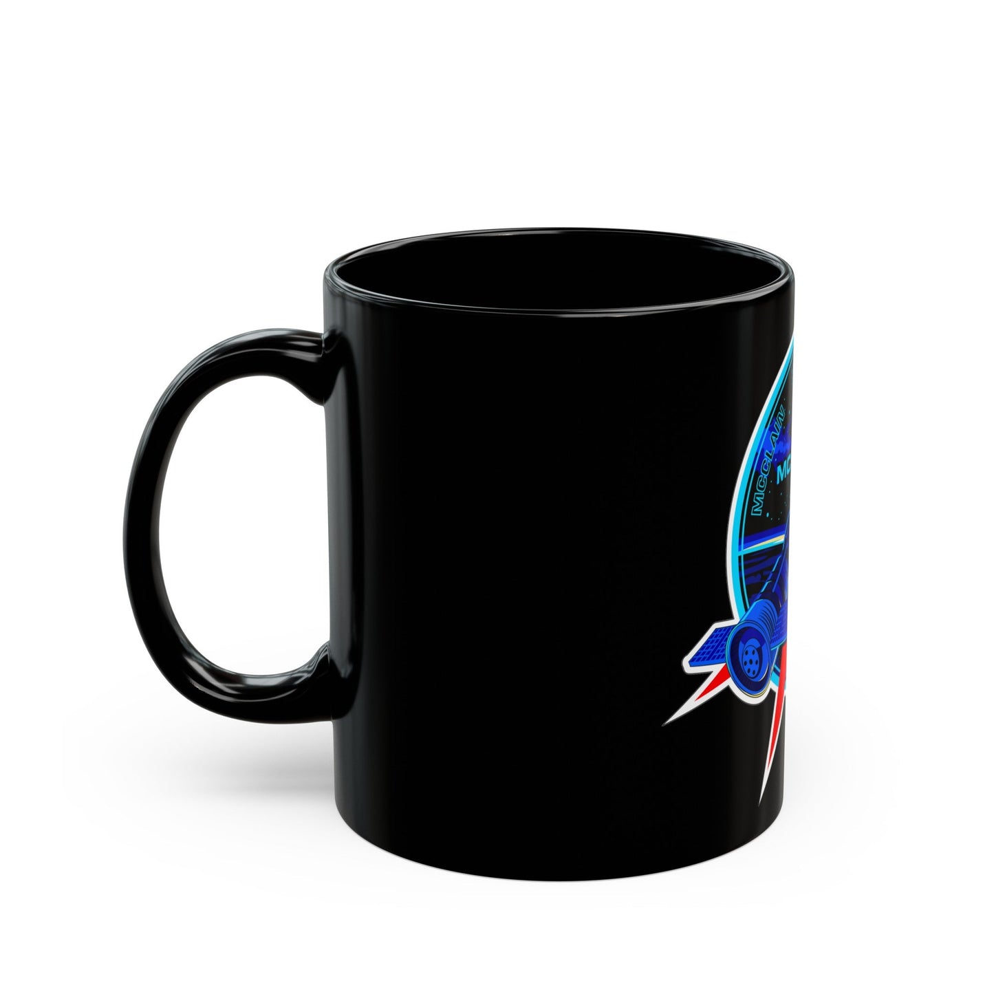 Soyuz MS-11 (Soyuz Programme) Black Coffee Mug-The Sticker Space