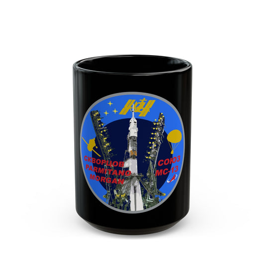 Soyuz MS-13 (Soyuz Programme) Black Coffee Mug-15oz-The Sticker Space