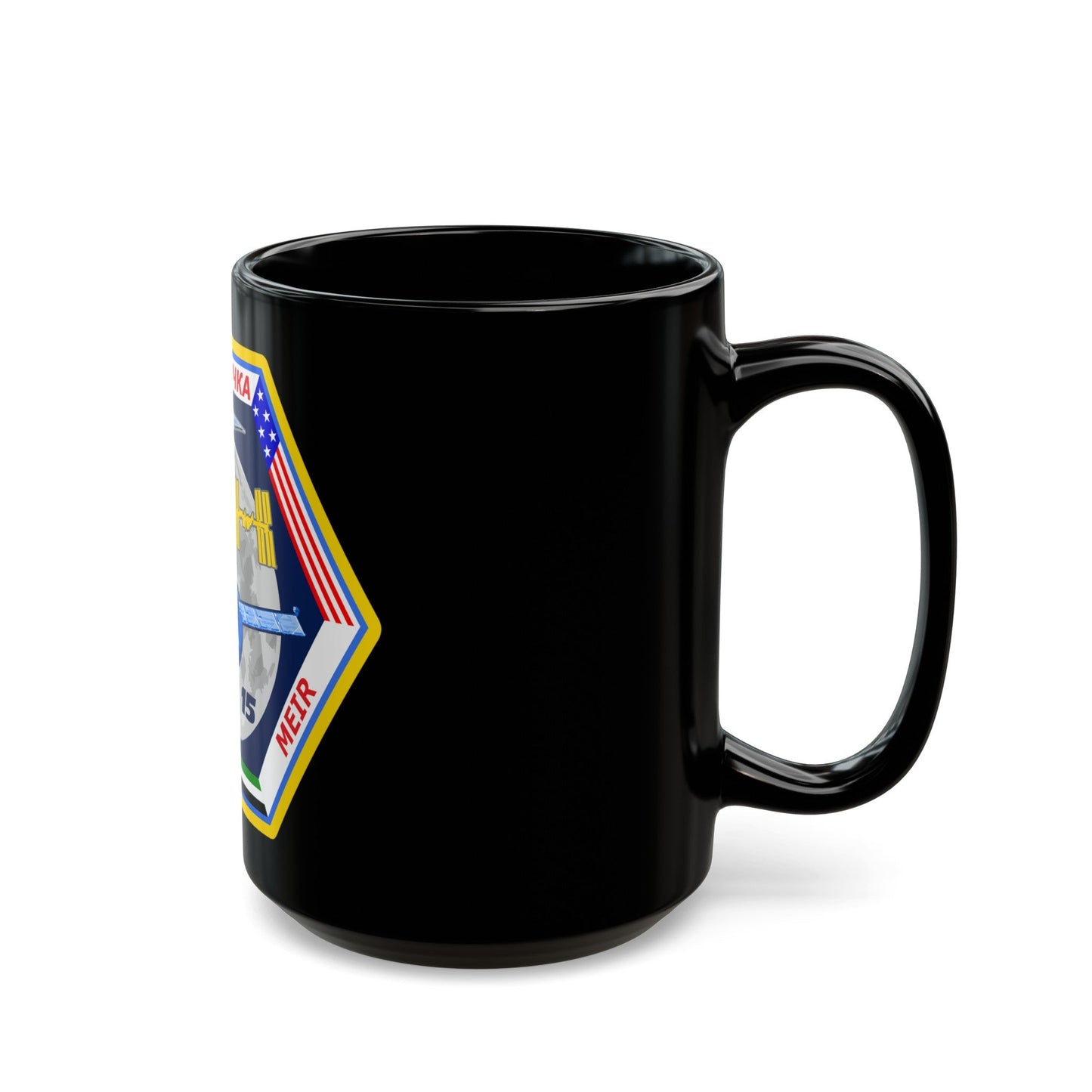 Soyuz MS-15 (Soyuz Programme) Black Coffee Mug-The Sticker Space