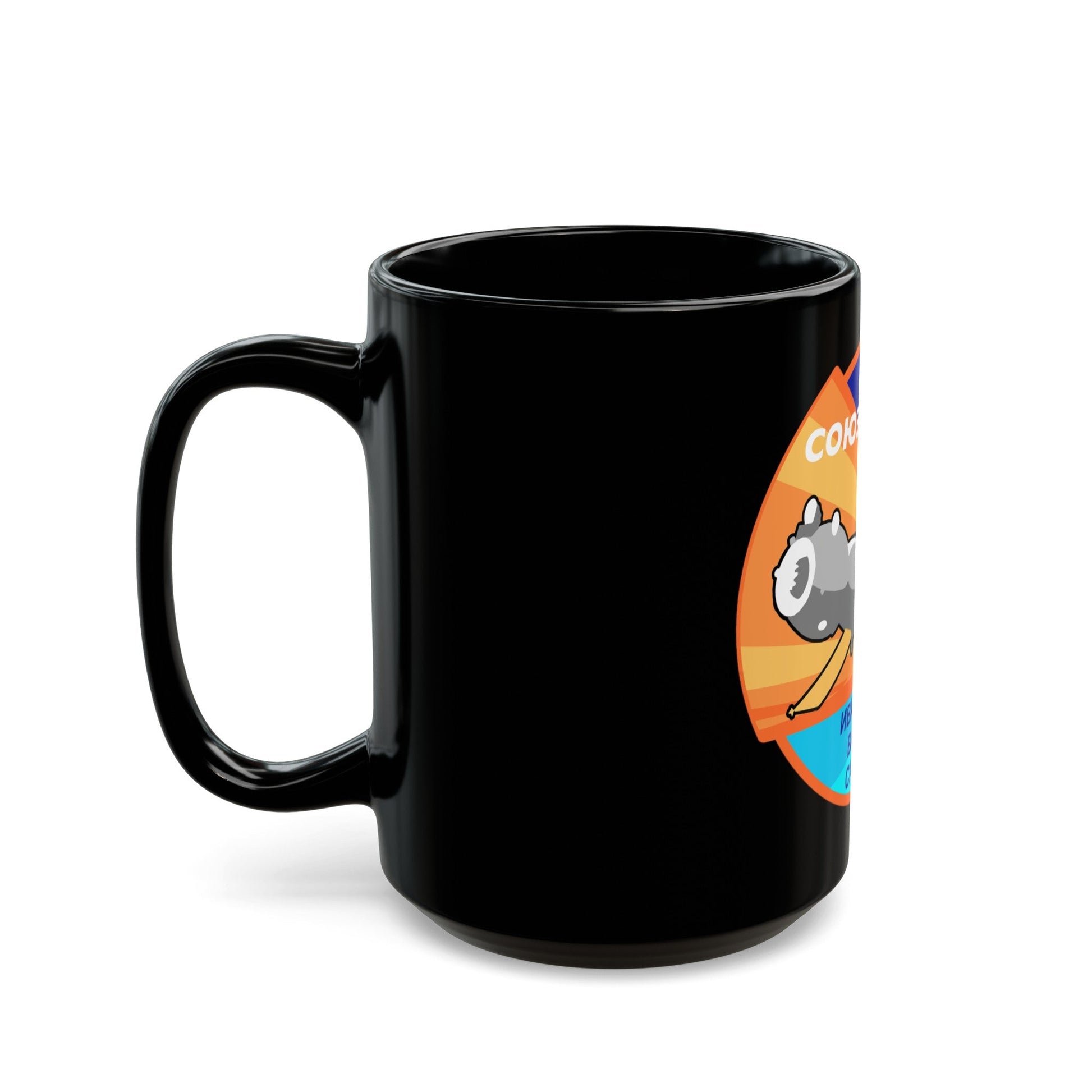 Soyuz MS-16 (Soyuz Programme) Black Coffee Mug-The Sticker Space