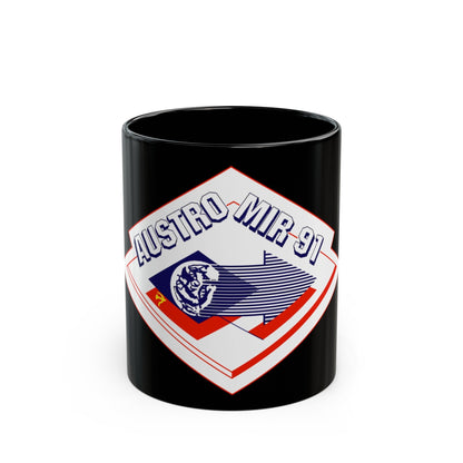 Soyuz TM-13 (Soyuz Programme) Black Coffee Mug-11oz-The Sticker Space