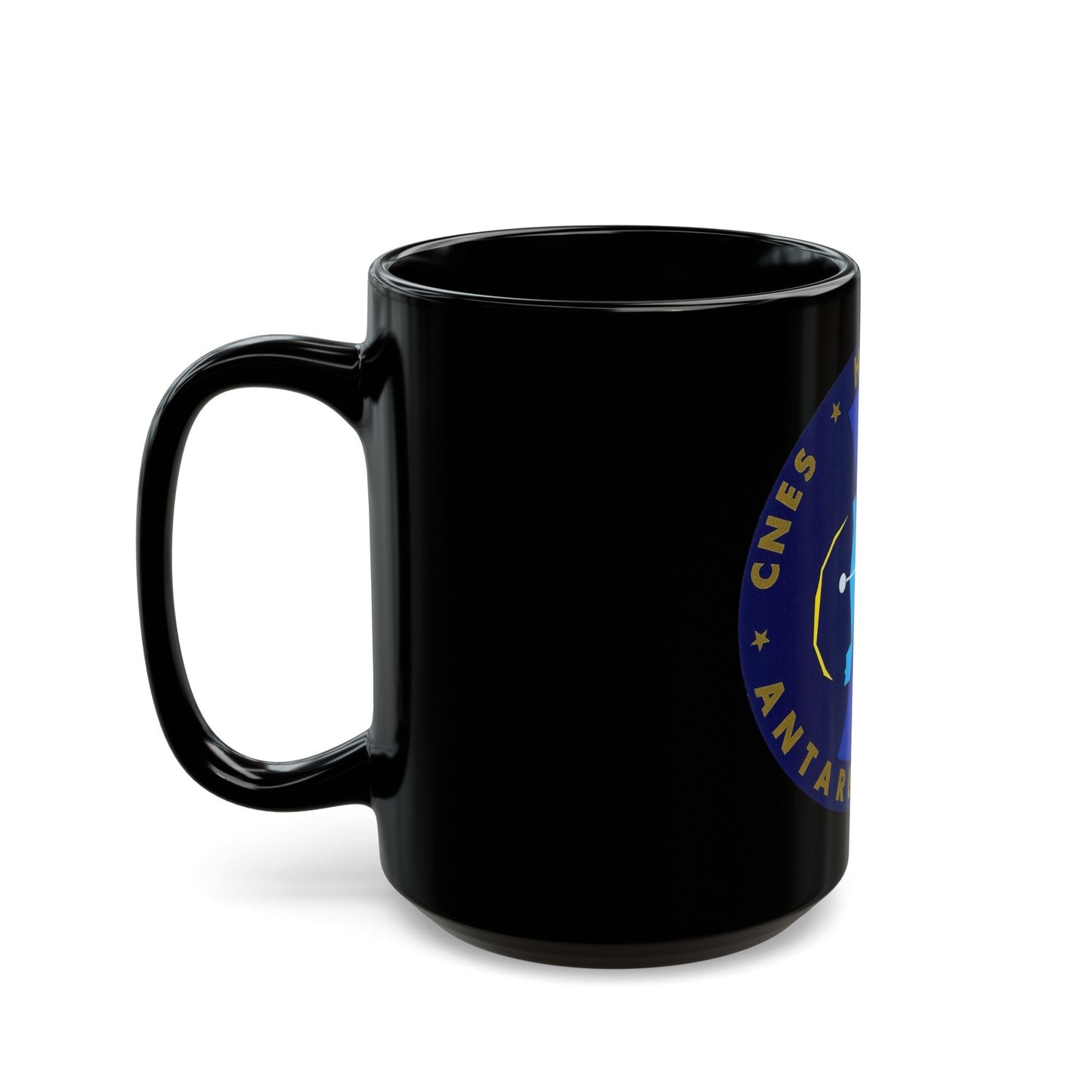 Soyuz TM-15 (Soyuz Programme) Black Coffee Mug-The Sticker Space