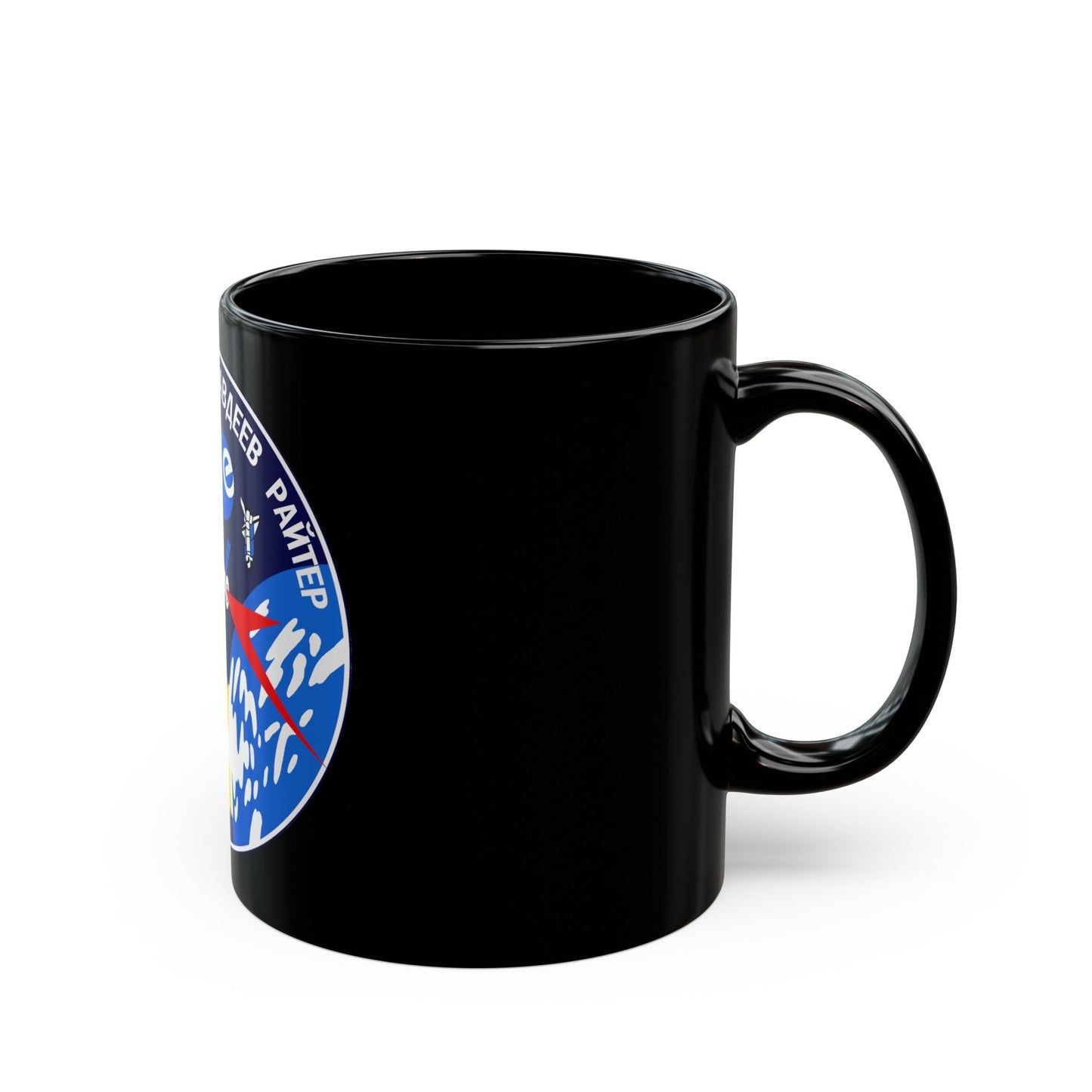 Soyuz TM-22 (Soyuz Programme) Black Coffee Mug-The Sticker Space