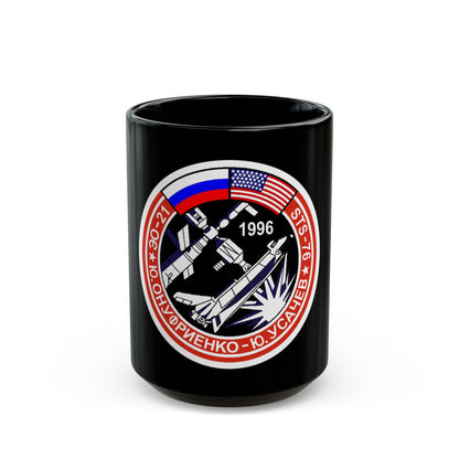 Soyuz TM-23 (Soyuz Programme) Black Coffee Mug-15oz-The Sticker Space