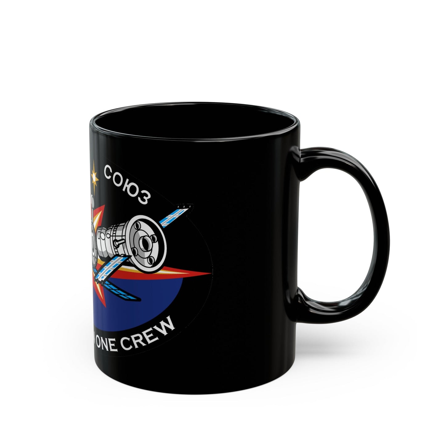 Soyuz TM-31 (Soyuz Programme) Black Coffee Mug-The Sticker Space