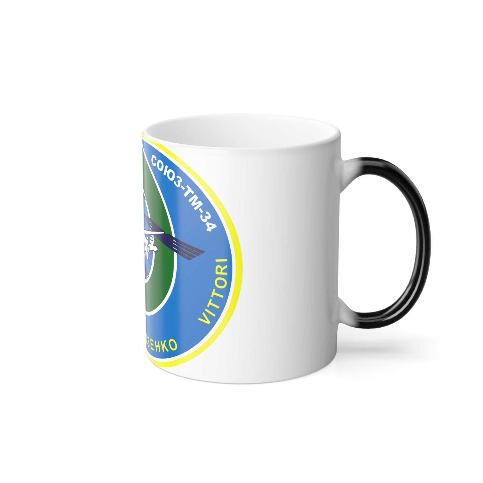 Soyuz TM-34 (Soyuz Programme) Color Changing Mug 11oz-11oz-The Sticker Space