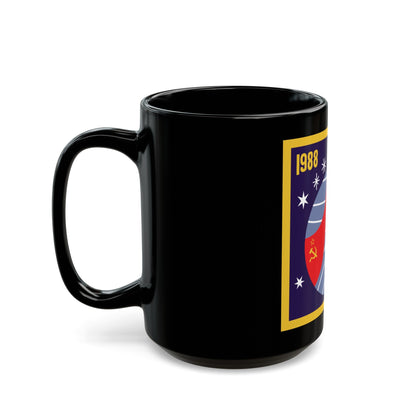 Soyuz TM-6 (Soyuz Programme) Black Coffee Mug-The Sticker Space