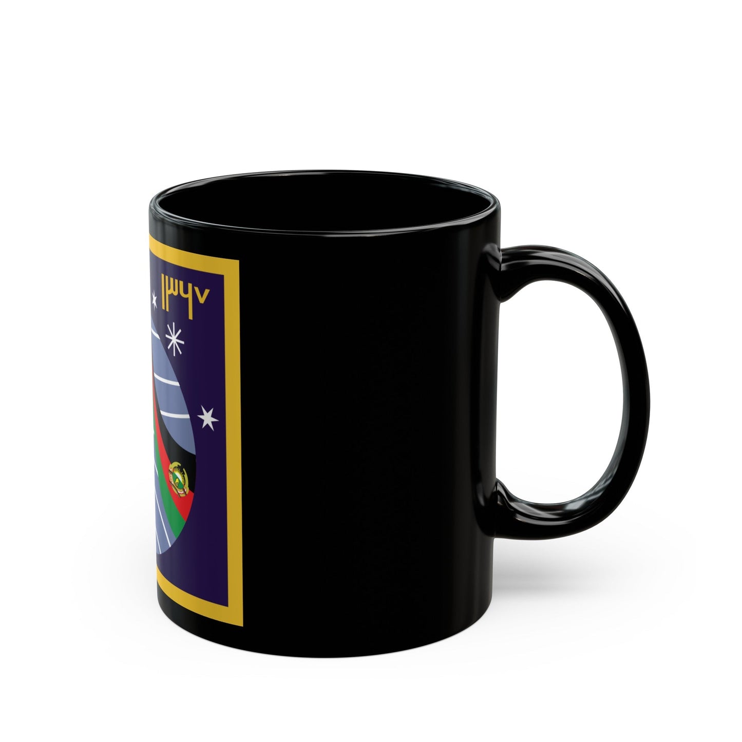 Soyuz TM-6 (Soyuz Programme) Black Coffee Mug-The Sticker Space