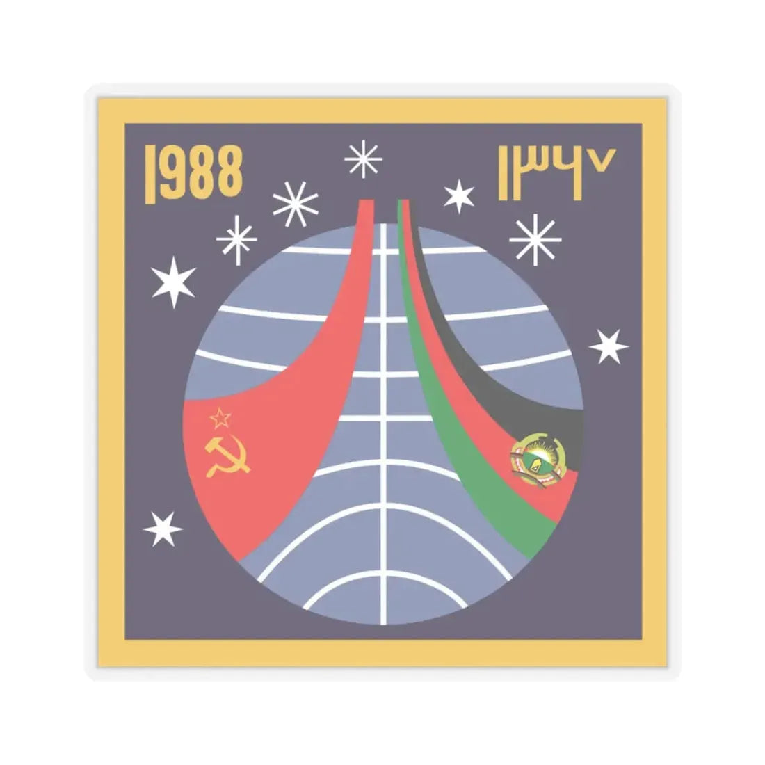 Soyuz TM-6 (Soyuz Programme) STICKER Vinyl Kiss-Cut Decal 3 Inch Transparent - The Sticker Space