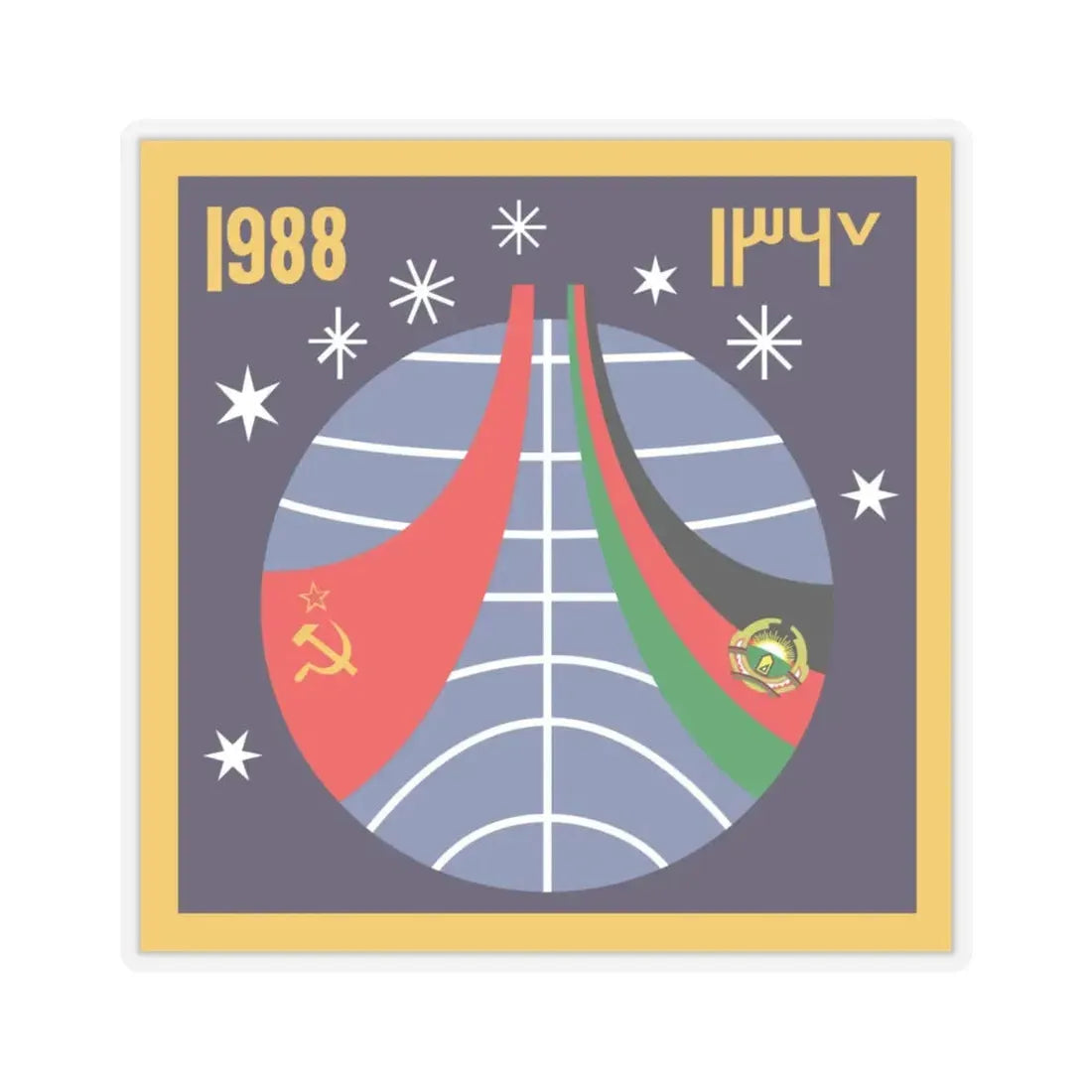 Soyuz TM-6 (Soyuz Programme) STICKER Vinyl Kiss-Cut Decal 4 Inch Transparent - The Sticker Space