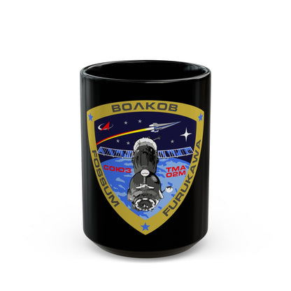 Soyuz TMA-02M (Soyuz Programme) Black Coffee Mug-15oz-The Sticker Space