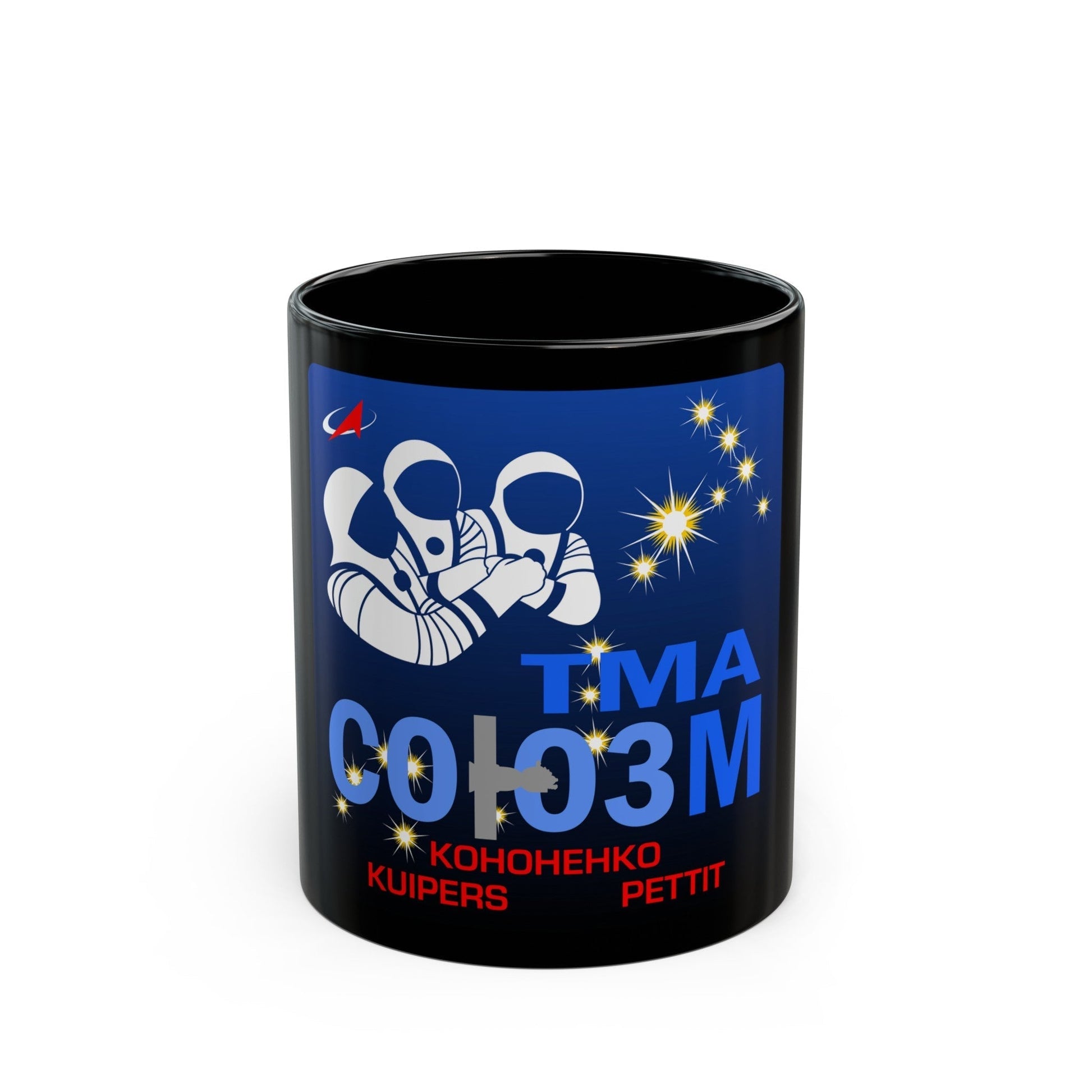 Soyuz TMA-03M (Soyuz Programme) Black Coffee Mug-11oz-The Sticker Space