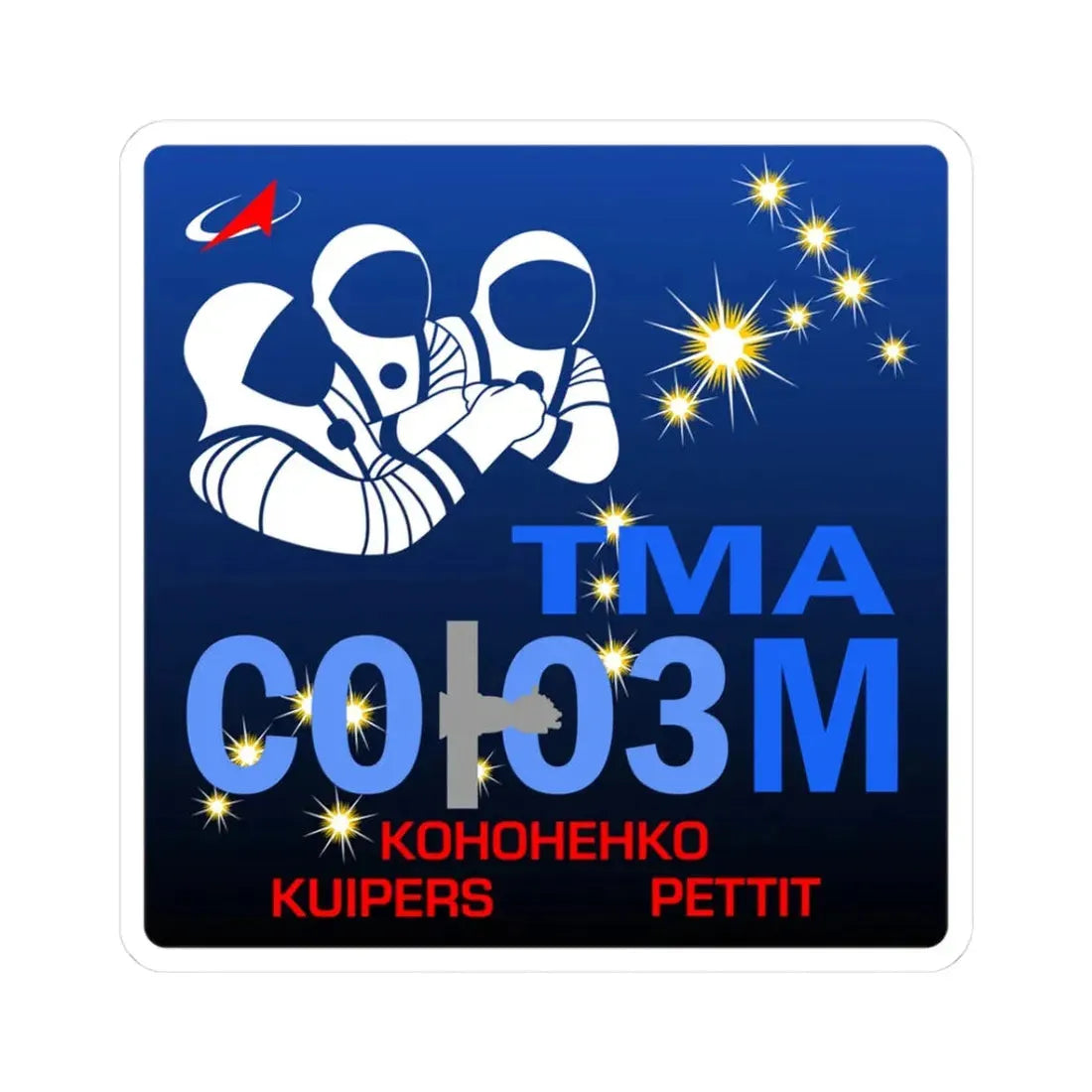 Soyuz TMA-03M (Soyuz Programme) STICKER Vinyl Kiss-Cut Decal 3 Inch White - The Sticker Space